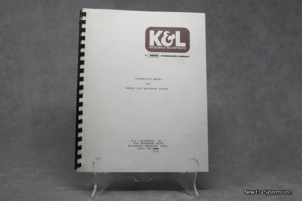 k l microwave inc 2200 series switching system manual