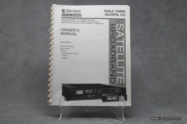 standard communications agile omni global vu owners manual