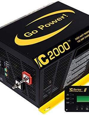 Go Power! GP-IC2000-12-PKG Pure Sine Wave Inverter (2000 Watt with 100 amp Charg