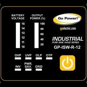 Go Power! INDUSTRIAL PURE SINE WAVE INVERTER REMOTE 12V GP-ISW-R-12