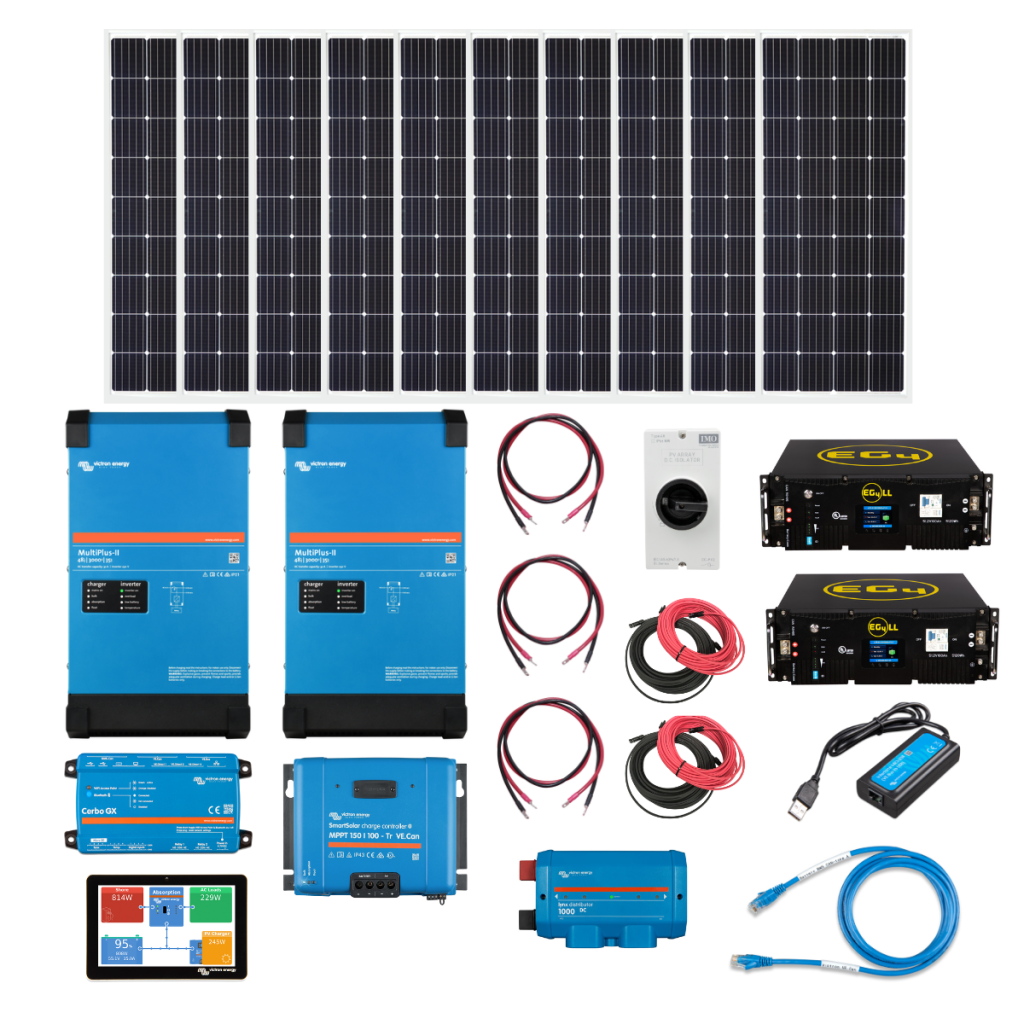 Pv Kit Complete Mobile Solar Kit for 30 Amp RVs - 120/240V Output / 48VDC 2 ...
